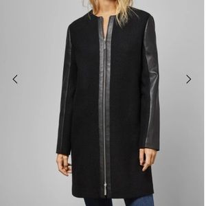 Ted Baker Vipper Jacket. Faux leather and wool. Brand new